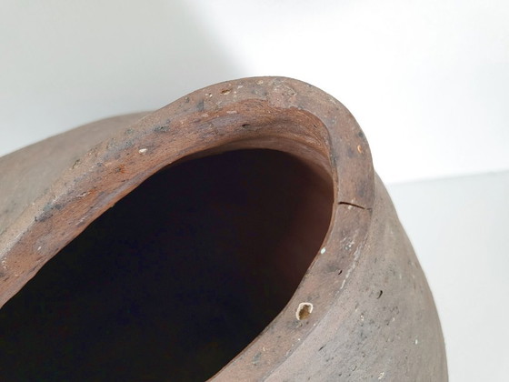 Image 1 of XXL VINTAGE TERRACOTTA CERAMIC VASE DLG ELISABETH JOULIA YVES MOHY LA BORNE