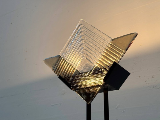 Image 1 of Conjunto de 2 lámparas de pie con cristal de Murano, Italia, años 80