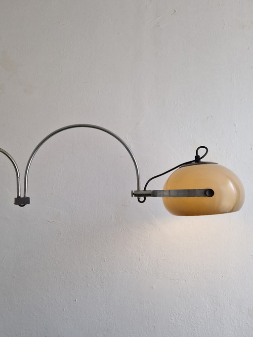 Dijkstra mushroom wall lamp with double arc chrome