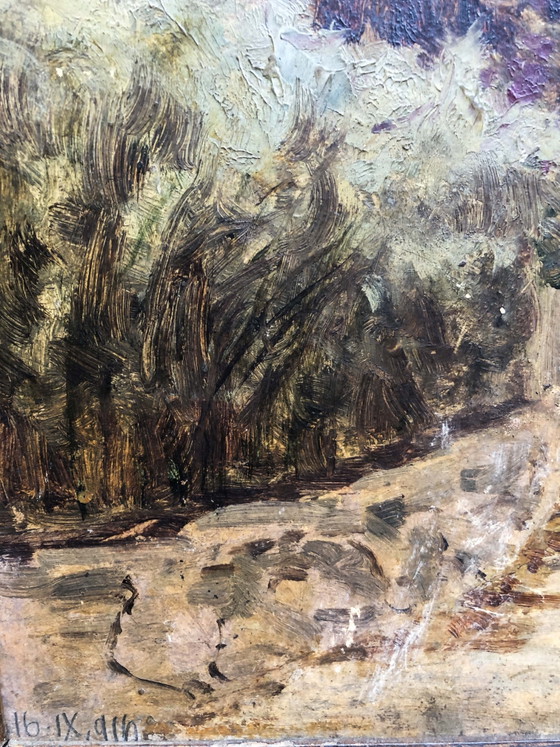 Peinture à l'huile sur toile de 1916, Peintures et dessins (photo 2 sur 2)