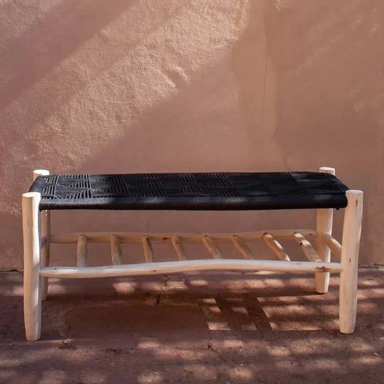 Panca nera con ripiano – Panche, Legno (photo 5 of 5)