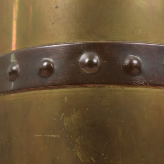 Unieke Obus Paraplubak XL Trench Art 1915 WO1 Leeuwenkoppen – Brass, Vintage (photo 18 of 25)