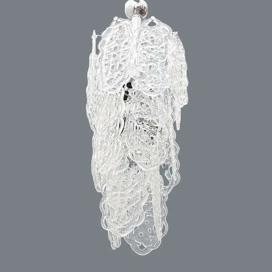 Image 1 of Kroonluchter "Ragnatela" met Murano glaselementen, 1970