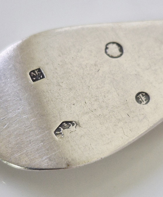 Image 1 of Designer 833 argento (valore argento puro 142,88 €) posate da pesce posate in argento Paesi Bassi 1890 AK 47