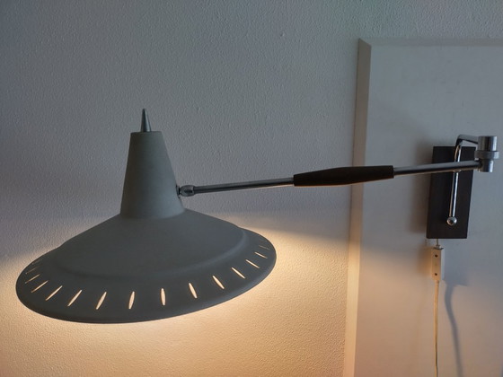 Image 1 of Lampada a gomito con paralume Panama - Willem van Doorn - Vintage