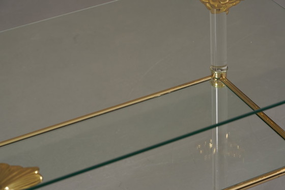 Image 1 of Vintage Brass And Lucite Serving Trolley, France 1960’s