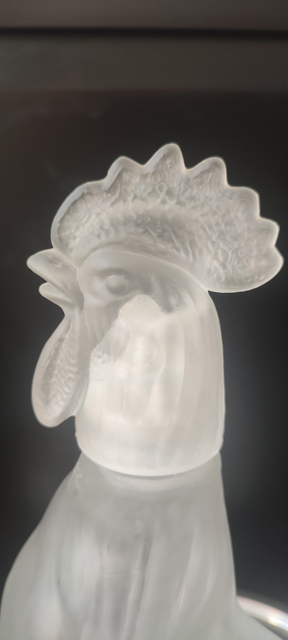 Image 1 of Zoomorphe Karaffe (28 cm) aus mattiertem italienischem Glas - 1970er Jahre