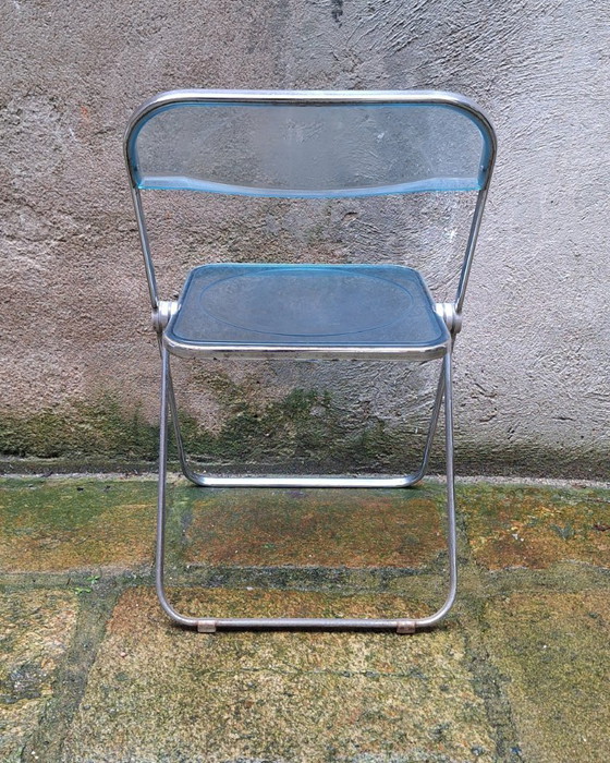 Image 1 of Sedia Plia in plexiglas blu di Giancarlo Piretti per Castelli
