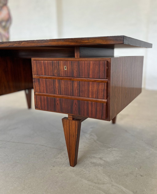 Rosewood Executive Desk by Illum Wikkelsø, 1970s