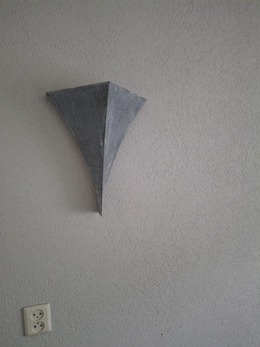 6 metal art deco wall lamps