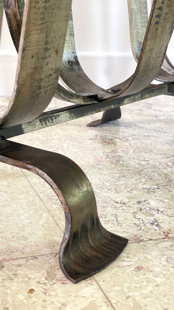 Image 1 of Vintage Brutalist Steel Magazine Rack