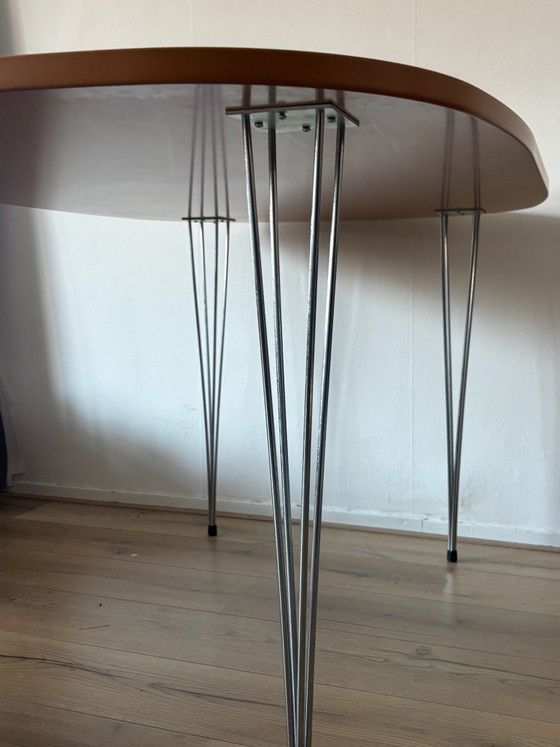 Tavolo da pranzo danese vintage – Tavoli da pranzo, Legno, Metallo (photo 11 of 14)