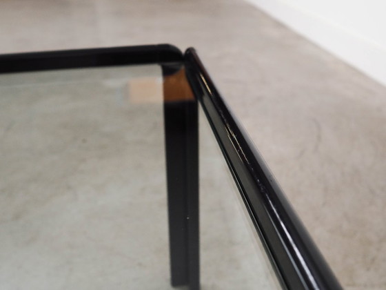Image 1 of Vierkante glazen salontafel, Italiaans design, jaren 70, gemaakt in Italië.