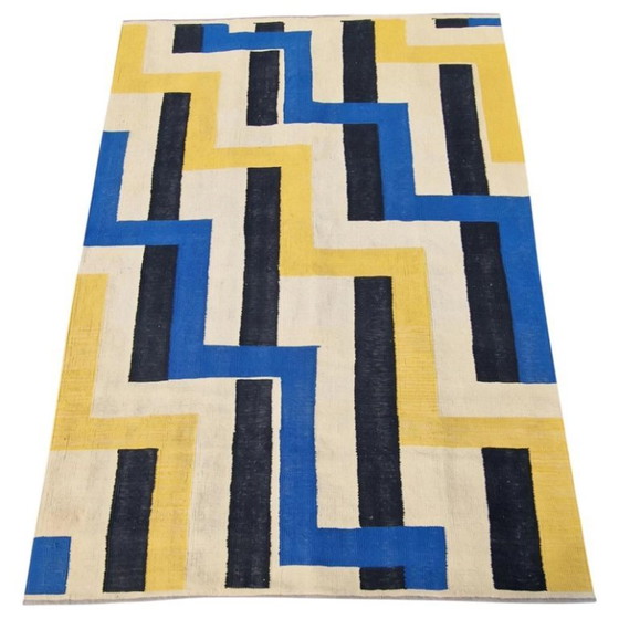 Sonia Delaunay Simultané Nr. 46 Handgewebter Wandteppich | Textilkunst | 217 × 146 cm (85 × 57 Zoll) (photo 10 of 10)