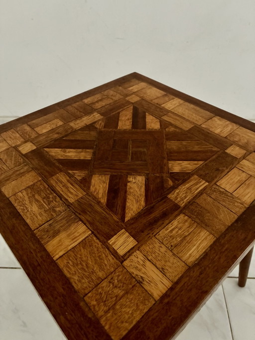 Vintage Bijzettafel Met Hout Inleg – Wood (photo 2 of 9)