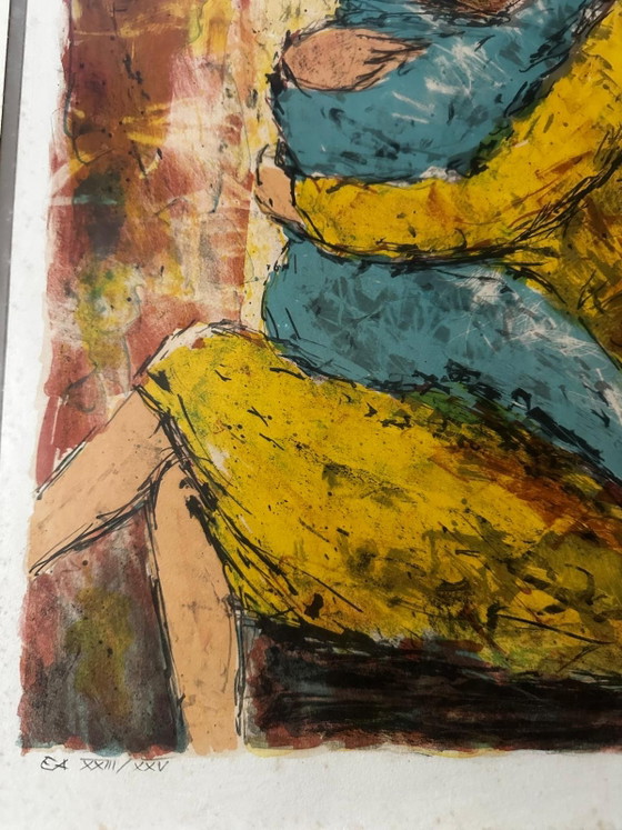 Bertoldot Taubert (1915–1974), Mutter und Kind, Lithografie, signiert EA 23/25, gerahmt (photo 7 of 14)