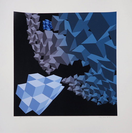 Hans Klaui - sérigraphie abstraite