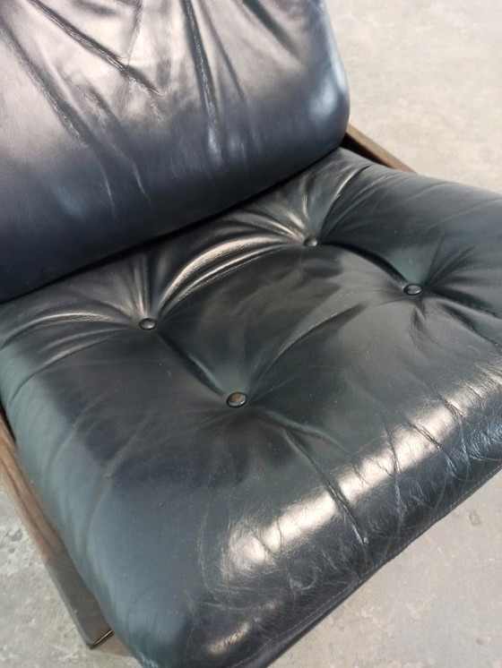 Image 1 of 2 sillones de cuero de mediados de siglo