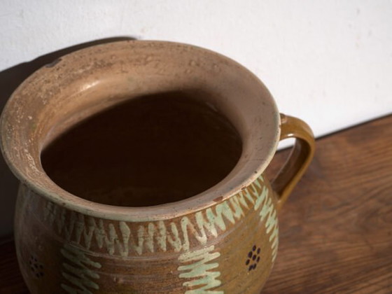 Vaso in ceramica smaltata popolare antica – Europa Centrale, circa 1930 – Vasi per piante, Rustic (photo 18 of 40)