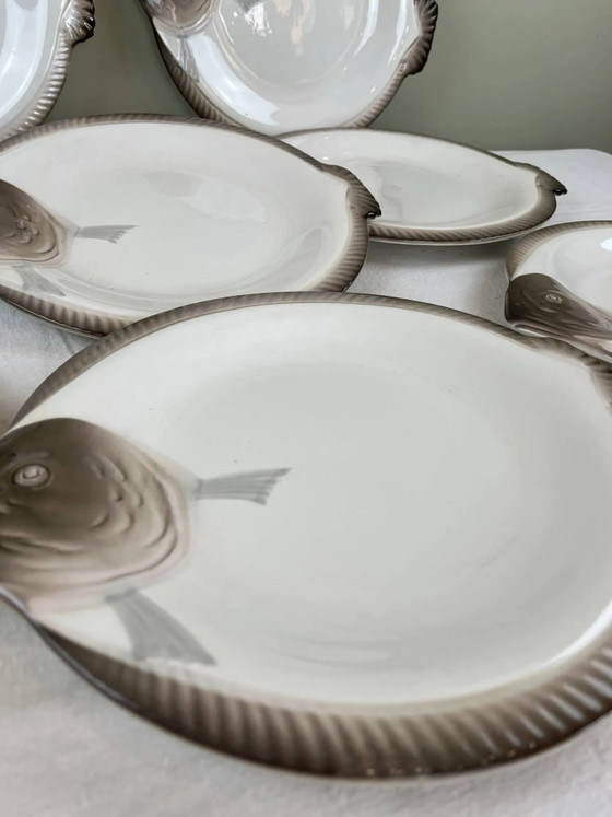 Fischteller Longwy – Geschirr, Porcelain, Art Deco (photo 6 of 14)