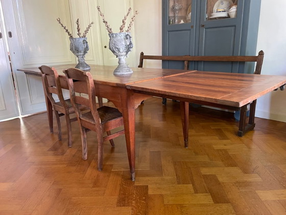 Tavolo da fattoria allungabile Tavolo da pranzo antico francese XIX secolo – Tavoli da pranzo, Legno (photo 25 of 25)