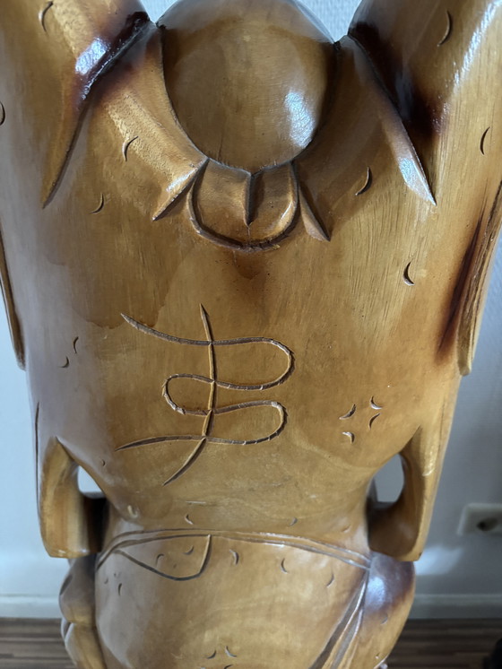 Image 1 of Bouddhas debout en bois massif