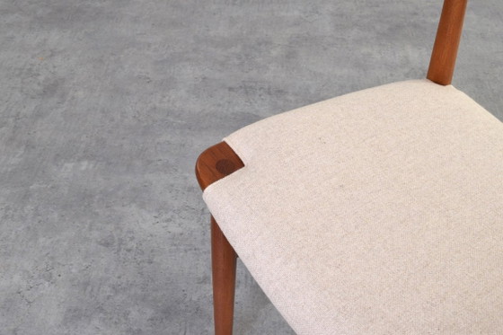 Mid-Century Danish Teak Dining Chairs by Ejner Larsen & Aksel Bender Madsen, 1960s, Set of 4. – Wood, Wool (photo 11 of 12)