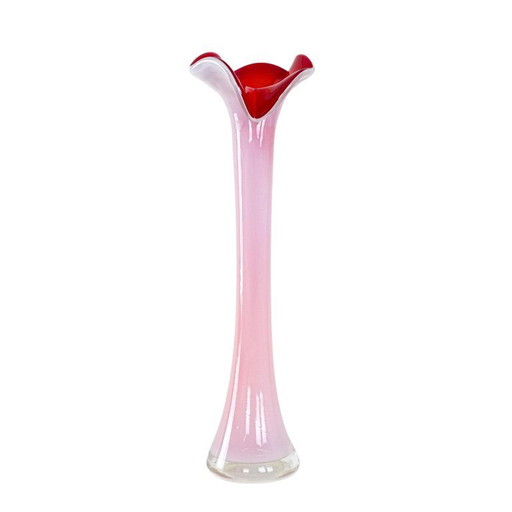 Pink Vase, Murano Glass, Italian Design, 1970s, Made in Italy