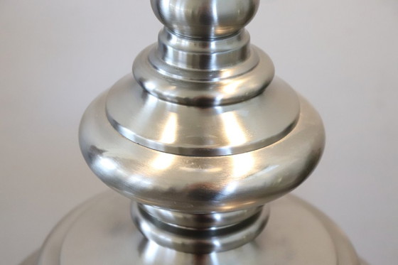 Image 1 of Large Table Lamp in Satin-Chrome Steel by Goffredo Reggiani, Italy 1970s