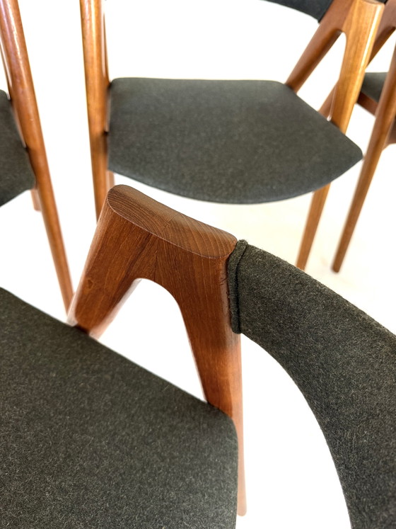 Image 1 of 6x chaise 'Compass' restaurée, Kai Kristiansen '60
