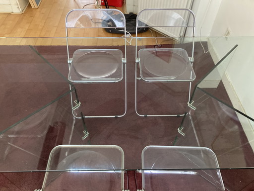 4x Giancarlo Piretti vintage klapstoelen - Anonima Castelli