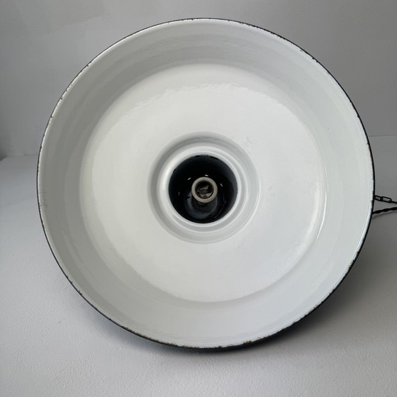 Image 1 of Antique 41 Cm Enameled Industrial Hanging Lamp