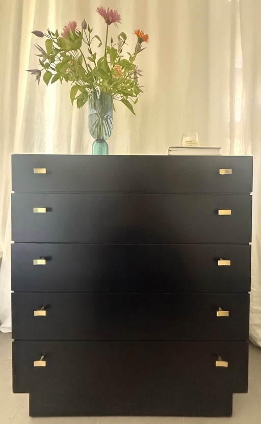 Vintage drawer cabinet wooden chest of drawers Danish Minimal Scandinavian Asian