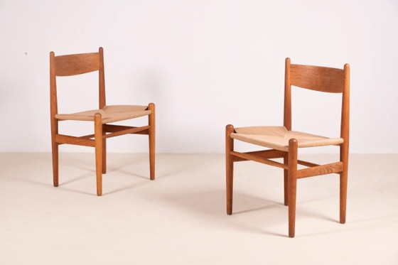Image 1 of 6 chaises de salle à manger Hans J. Wegner CH36 en chêne, Danemark des années 1970
