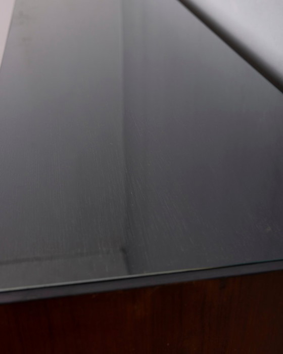 Image 1 of Buffet vintage en bois et verre, design italien des années 1960