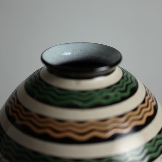 Vase en céramique peint à la main „Karička“ de Michal Parikrupa-Šipár, Pozdišovce, Tchécoslovaquie, 1970 (photo 7 of 10)