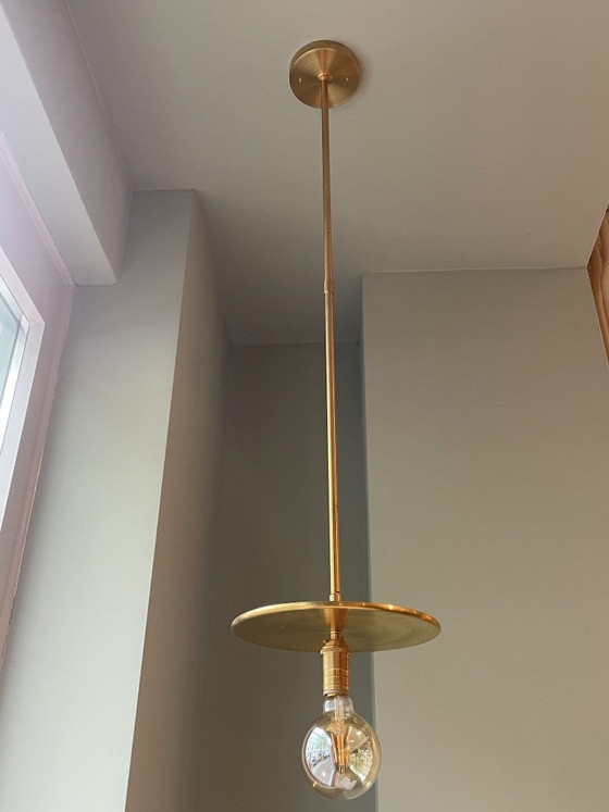 Image 1 of 2 x Workstead - Shaded Brass Pendant