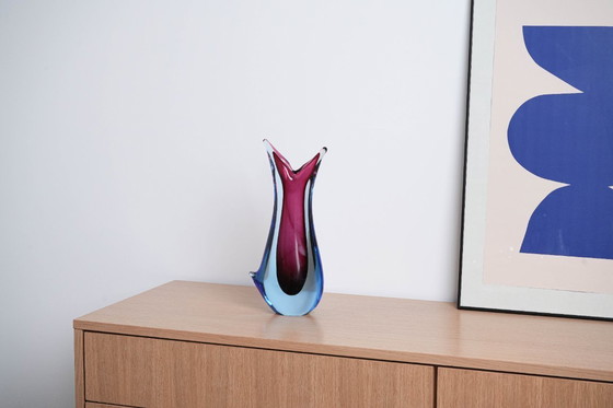 Image 1 of Vase en verre de Murano, design italien, années 1960, fabriqué en Italie