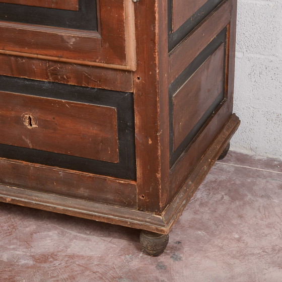 Mobile dipinto marrone italiano del XIX secolo con cornici nere – Armadi, Legno, Rustic (photo 11 of 14)