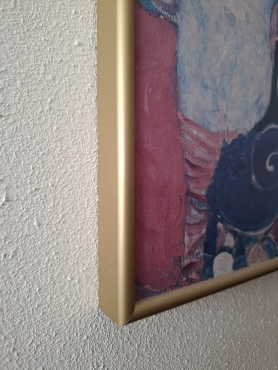 Image 1 of ✨ Gustav Klimt - La Virgen (90x90 cm) sobre dibond con marco moderno dorado ✨