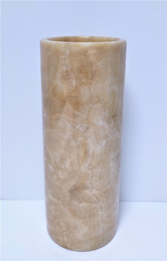 Image 1 of 1970s onyx roller vase