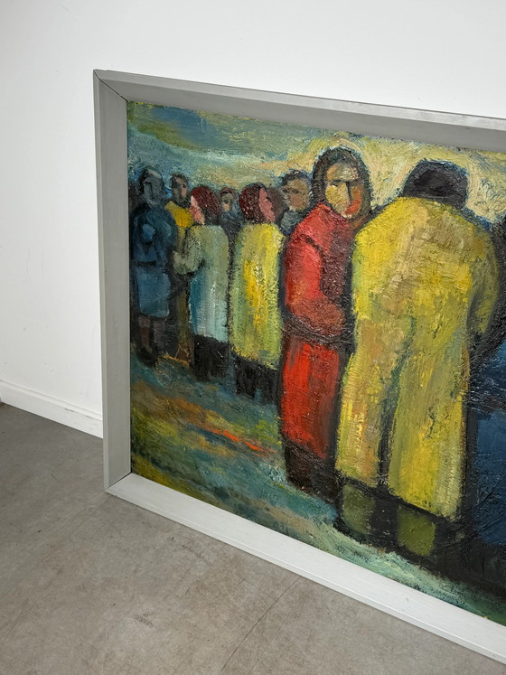 Frans Minnaert – Grande dipinto a olio figurativo su tavola – 132 × 110 cm – Dipinti e disegni, Legno (photo 3 of 5)
