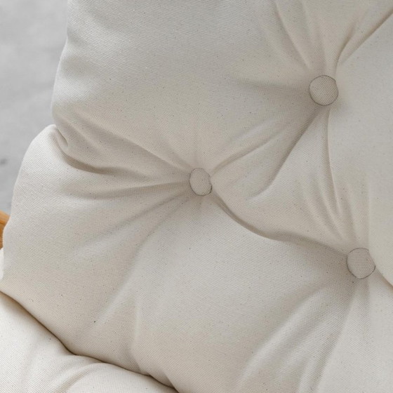 Image 1 of CHAISE À BASCULE VAN SLIEDREGT NOORDWOLDE ANNÉES 70 – DESIGN ROTIN NÉERLANDAIS VINTAGE