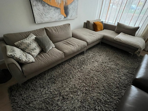 2,5 zits bank Heelz met poef en Chaise Longue