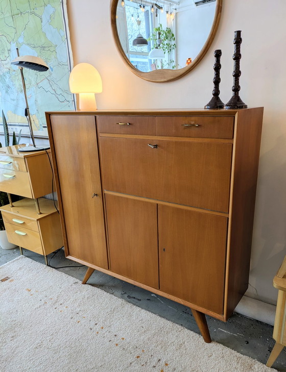 Image 1 of Credenza alta vintage in teak chiaro, anni '60