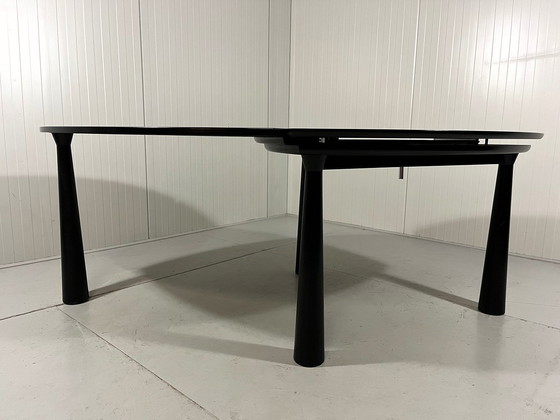 Image 1 of Table à manger extensible en frêne noir 1980-90's