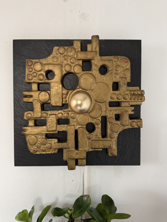 Image 1 of Vintage Brutalistische wandlamp, Brakelman & Becker ‘70