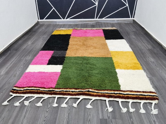 Image 1 of Tapis berberi multicolori in lana 250x150 cm