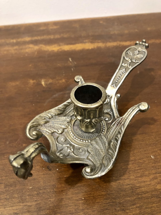 Image 1 of Kerzenhalter Pfau aus Messing