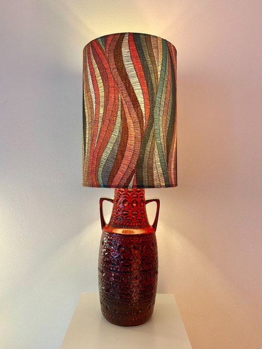 Large statement accent lamp made of Bay ceramic vase – model 608-45 (design: Bodo Mans)